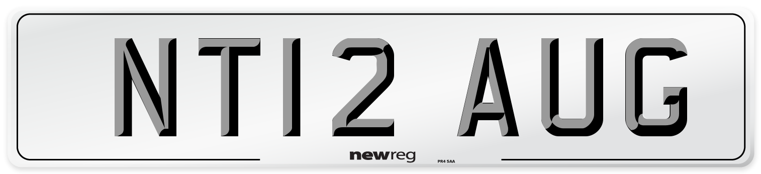 NT12 AUG Number Plate from New Reg